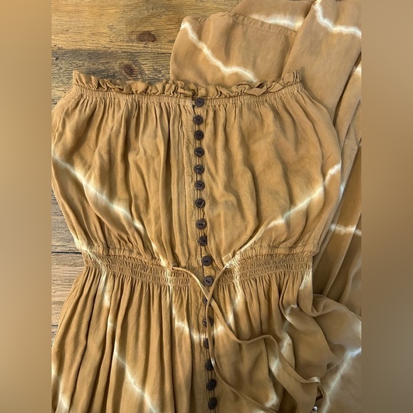 TIARE HAWAII Ryden Maxi Dress Strapless in Sand Dunes Lightweight Elastic waist - Picture 4 of 10